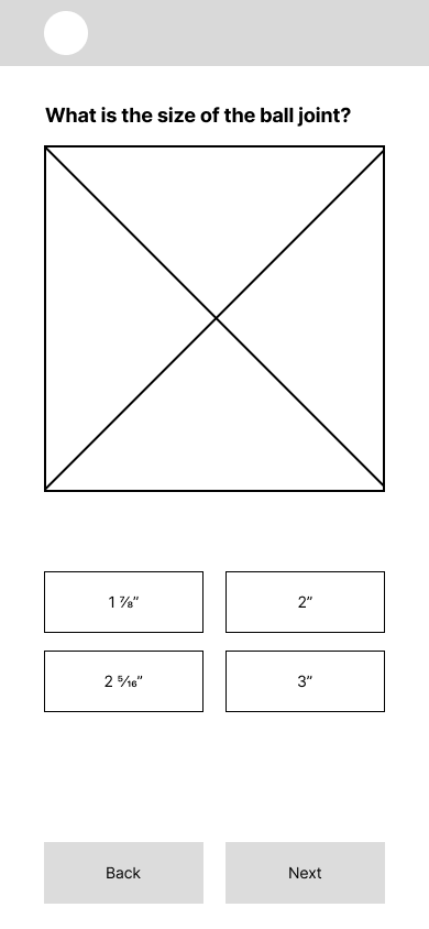 Low-fi size confirmation